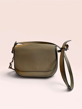 Marc Jacobs Taupe Leather Crossbody Shoulder Bag Adjustable Strap